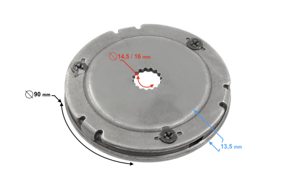 Bendix rozrusznika elektrycznego do skutera 2T 50cc śr.16mm