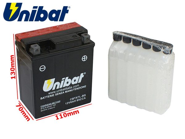 AKUMULATOR UNIBAT CBTX7L-BS P+ 6Ah YTX7L-BS