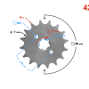 Zębatka 428-16 do motoroweru (z otworami)