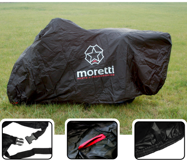 Pokrowiec na motocykl z kufrem rozmiar M  Moretti