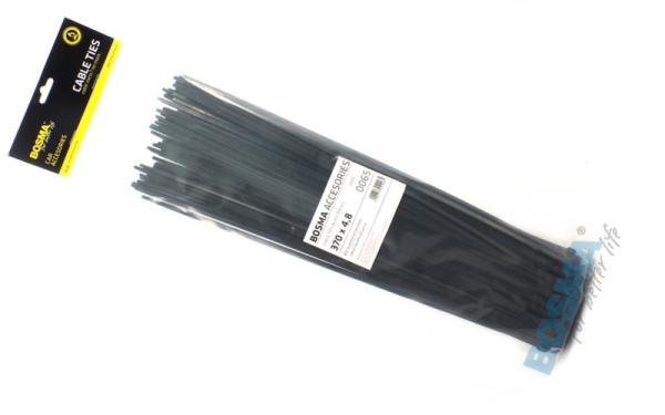 Opaska zaciskowa BOSMA 4,8*370 mm black (100 pcs) 0065