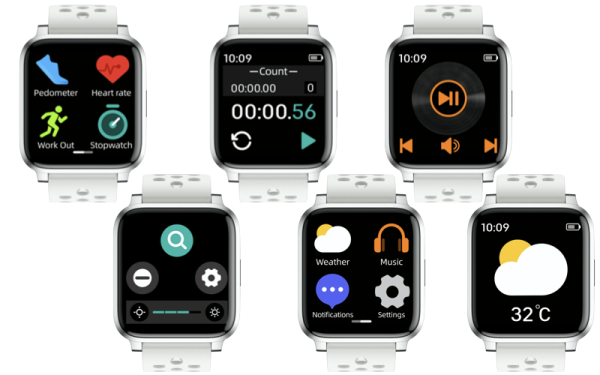 Smartwatch Rubicon RNCE58 srebrny
