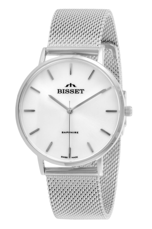 Zegarek Bisset damski na bransolecie BSBF33 srebrny/srebrny