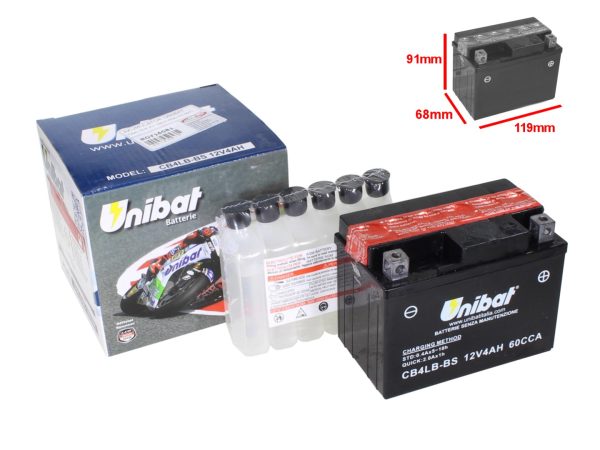 AKUMULATOR UNIBAT CB4LB-BS P+ 4Ah