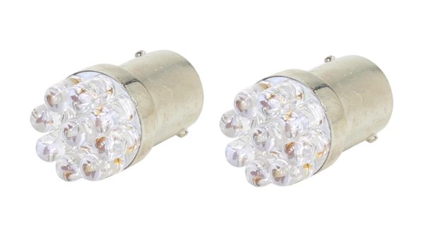 ŻARÓWKA 12V BA15S-43MM LED CZERWONA SC