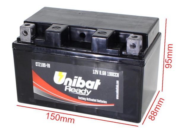 AKUMULATOR UNIBAT CTZ10S-FA L+ 8,6Ah