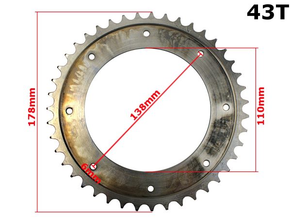 ZĘBATKA TYŁ WSK 125 43z NOWY TYP M