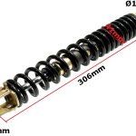 AMORTYZATOR GY6 SKUTER KOŁO 12'' CZARNY 305mm