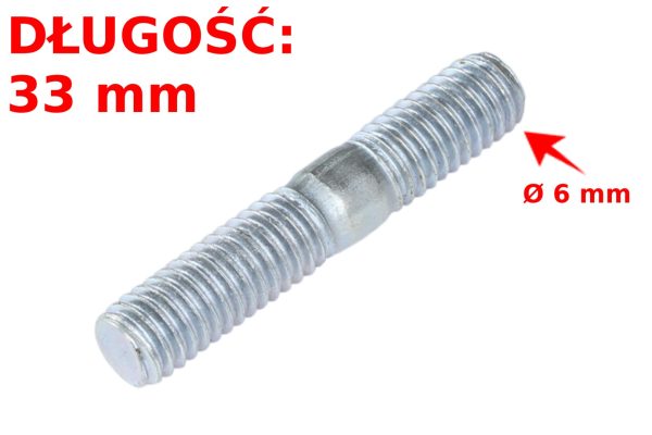 SZPILKA MOCOWANIA GAŹNIKA SIMSON M6x33mm DI