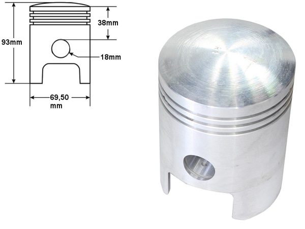 TŁOK MZ ETZ 250 69,50 1-SZLIF PL