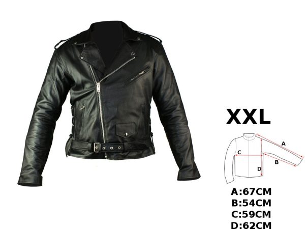 KURTKA NAL-595 2XL - WYKONANA ZE SKÓRY CIELĘCEJ