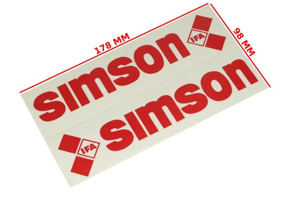 NAKLEJKA SIMSON CZERWONA L/P KPL.