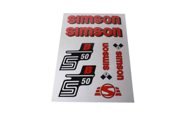 NAKLEJKA SIMSON S50 B CZERWONA