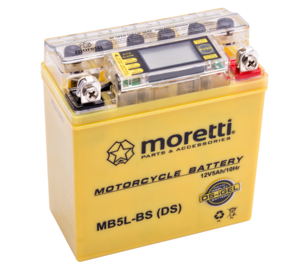 Akumulator Moretti 12V AGM (I-Gel) MB5L-BS /12N5-3B ze wskaźnikiem
