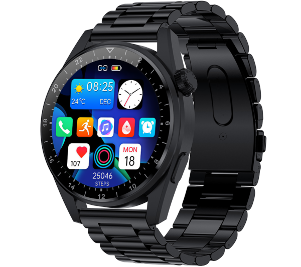 Smartwatch Rubicon RNCE78 czarny czarny silikon i czarna bransoleta