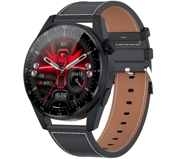 Smartwatch Rubicon RNCE78 czarny szary silikon i czarna skóra