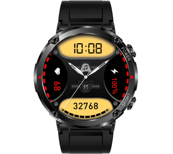 Smartwatch Rubicon RNCE96 czarny / czarny silikon