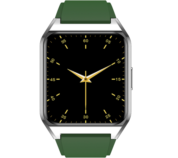 Smartwatch Rubicon RNCE89 srebrny zielony silikon