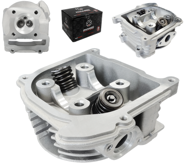 Głowica Moretti skuter 4T 80cc 139QMB krótkie zawory bez recyrkulacji