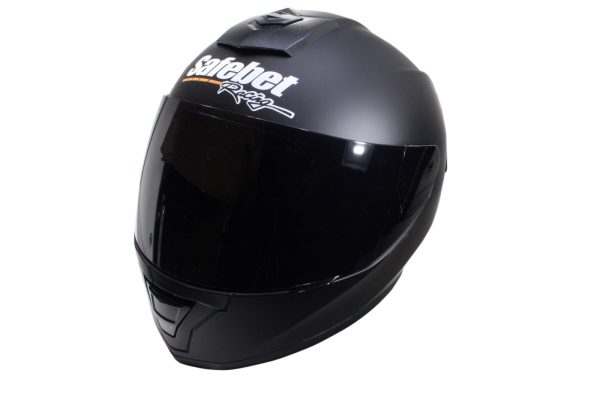 KASK SAFEBET HF-126S FLAT BLACK XXL CIEMNA SZYBA (BRAK ECE)