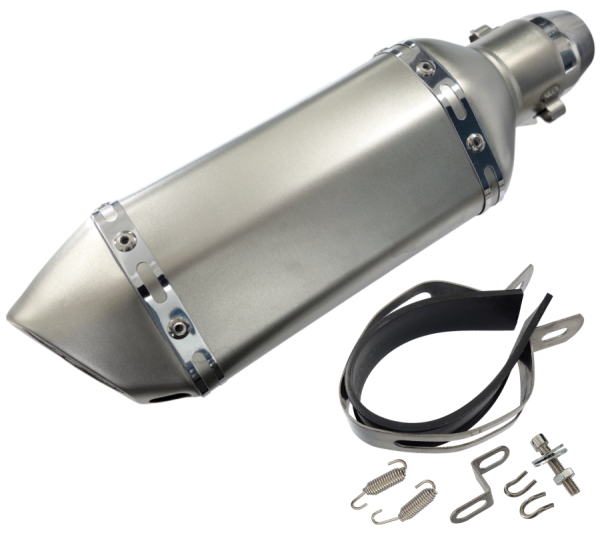 TŁUMIK TUNNINGOWY UNIWERSALNY STAL013, 300 mm  (kolor: tytanowy)