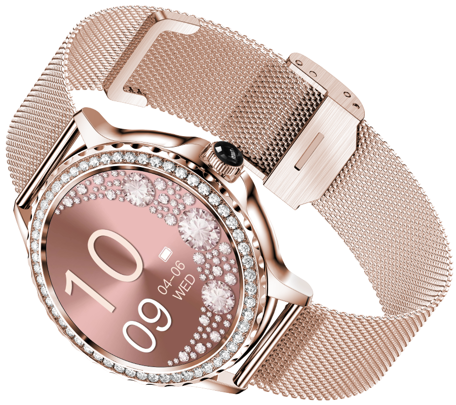 Smartwatch Rubicon RNCF19 różowe złoto