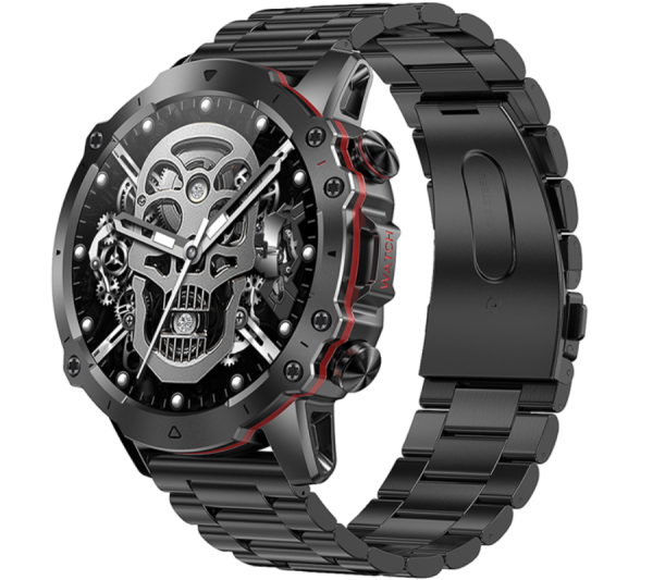 Smartwatch Rubicon RNCF18 czarna bransoleta i czarny silikon