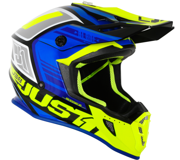 Kask JUST1 J38 BLADE blue-fluo yellow-black XL