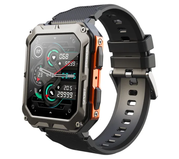 Smartwatch Rubicon RNCF27 czarny/pomarańczowy