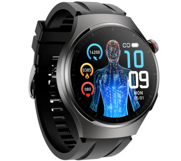 Smartwatch Rubicon RNCF32 czarny/ czarna bransoleta + czarny silikon