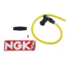 PRZEWÓD WYSOKIEGO NAPIĘCIA Z FAJKĄ 8mm SILIKONOWY NGK ŻÓŁTY HB