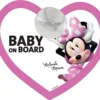 NAKLEJKA PRZYSSAWKA OSTRZEG.  BABY ON BOARD MINNIE