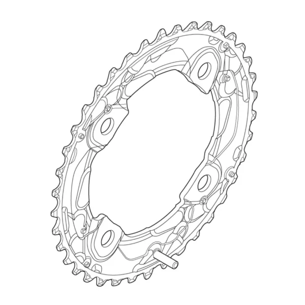 TARCZA DO KORBY SHIMANO 38T M615 ( DO 38-26T )