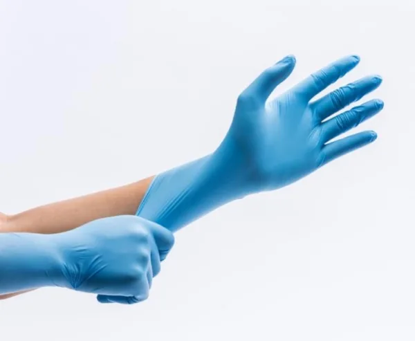 RĘKAWICZKI NITRYLOWE XL 100SZT NIEBIESKIE 4MD ALOE