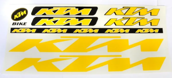 NAKLEJKA KTM ZÓŁTY 5 SZT.= KPL