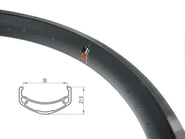 OBRĘCZ 20" BMX 21,5mm 48otw CZARNA