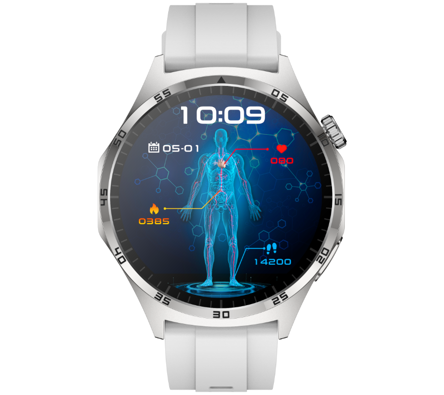 Smartwatch Rubicon RNCF38 srebrny/szary silikon