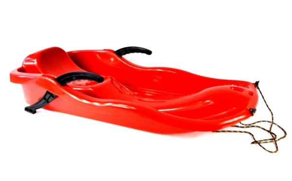 SANKI PLAST. Z HAMULCEM RACE CZERWONE