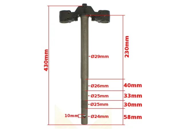 SZTYCA BAOTIAN GY6-50 KOŁO 10" SKUTER BAOTIAN ORG PHE