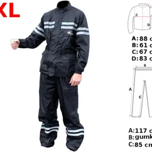KURTKA + SPODNIE PRZECIWDESZCZOWE XXL