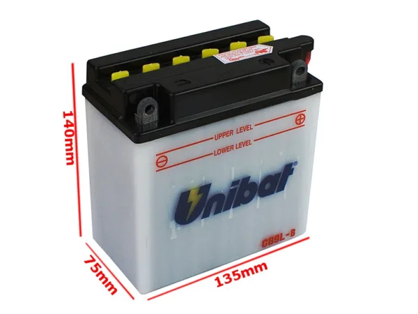 AKUMULATOR UNIBAT CB9L-B P+ (12N9-3B) YB9L-B