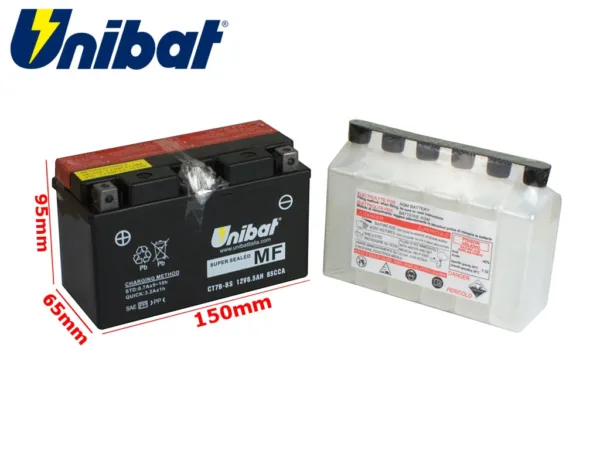 AKUMULATOR UNIBAT CT7B-BS L+ 6,5Ah YT7B-BS