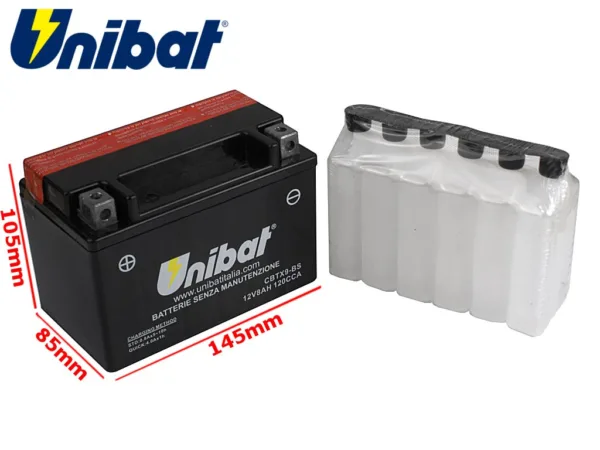 AKUMULATOR UNIBAT CBTX9-BS L+ 8Ah YTX9-BS