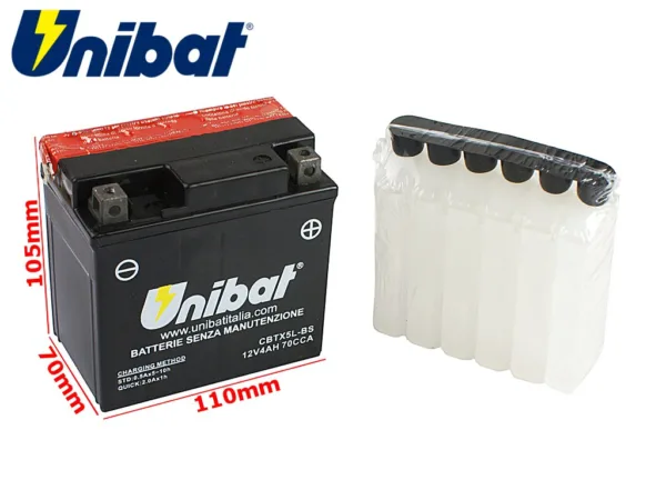 AKUMULATOR UNIBAT CBTX5L-BS P+ 4Ah YTX5L-BS
