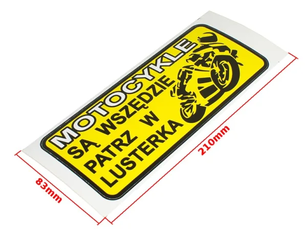 NAKLEJKA MOTOCYKLE SĄ WSZĘDZIE 0058 KAT E