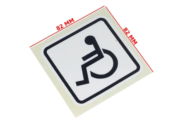 NAKLEJKA INWALIDA CZARNO-BIAŁA KAT-D