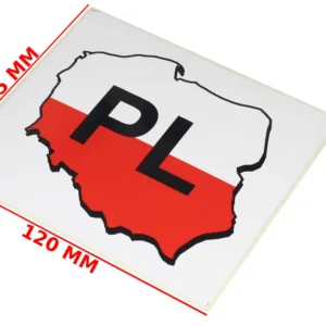 NAKLEJKA PL POLSKA DUŻA KAT-E