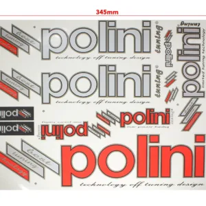 NAKLEJKA POLINI CZERWONO SZARA KPL. KAT-P