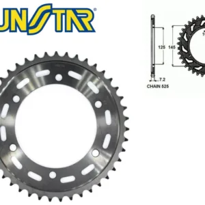 ZĘBATKA TYŁ SUNSTAR STALOWA SUNR1-4544-43