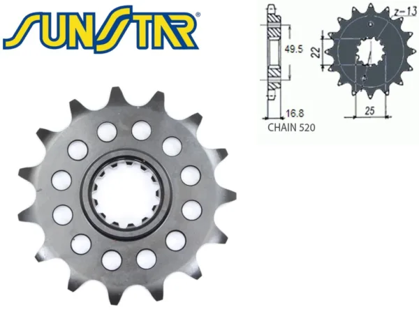 ZĘBATKA PRZÓD SUNSTAR SUNF397-15